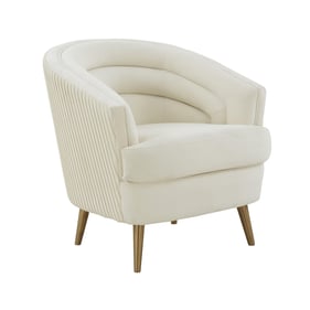 TOV Furniture Jules Cream Velvet Accent Chair