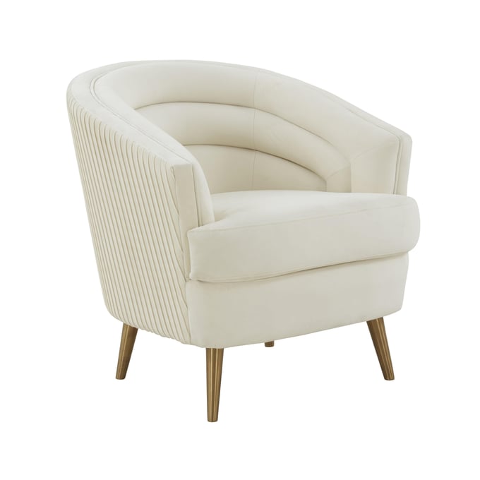 TOV Furniture Jules Cream Velvet Accent Chair TOV-IHS68540