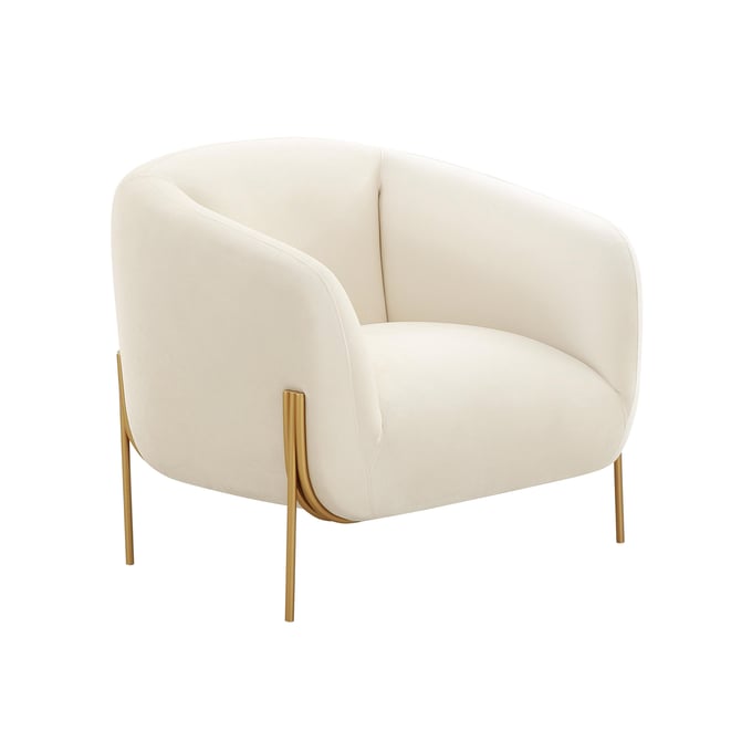 TOV Furniture Kandra Cream Velvet Accent Chair TOV-IHS68627