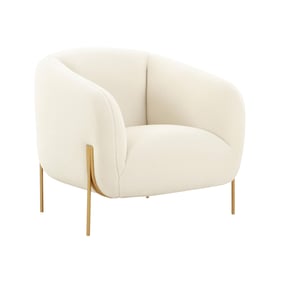 TOV Furniture Kandra Cream Shearling Accent Chair