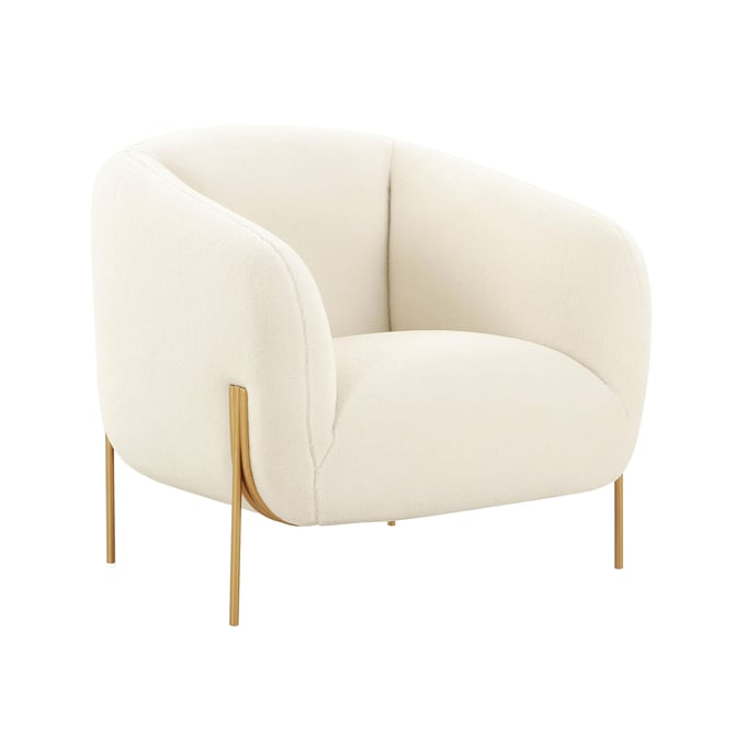 TOV Furniture Kandra Cream Shearling Accent Chair TOV-IHS68629