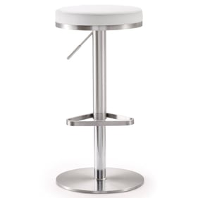 TOV Furniture Fano White Adjustable Barstool