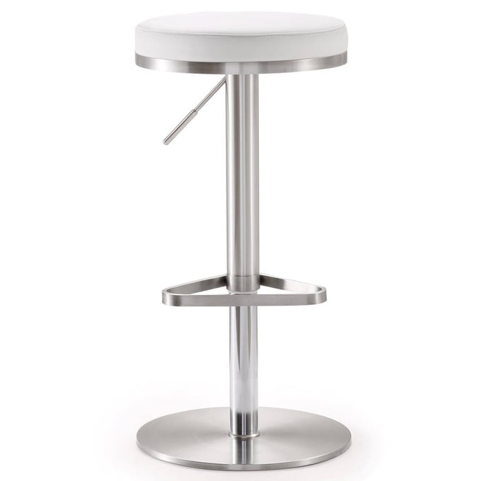 TOV Furniture Fano White Adjustable Barstool TOV-K3614