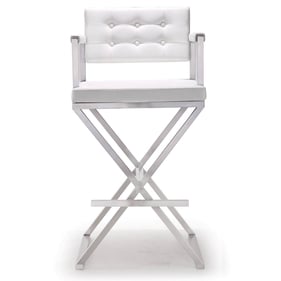 TOV Furniture Director White Barstool