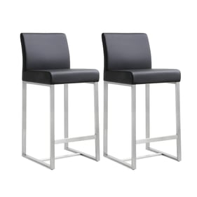 2 TOV Furniture Denmark Black Counter Height Stools