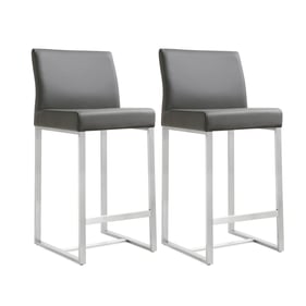 2 TOV Furniture Denmark Grey Counter Height Stools