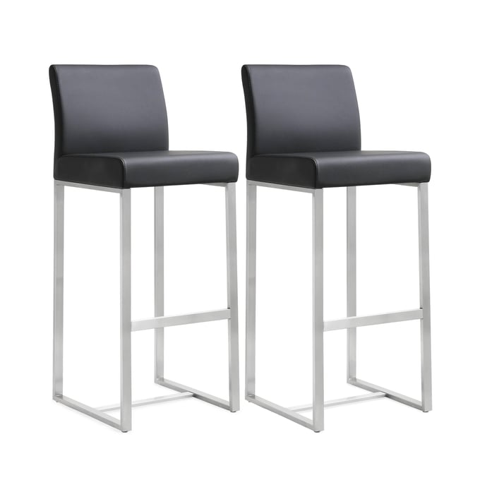 2 TOV Furniture Denmark Black Barstools TOV-K3636