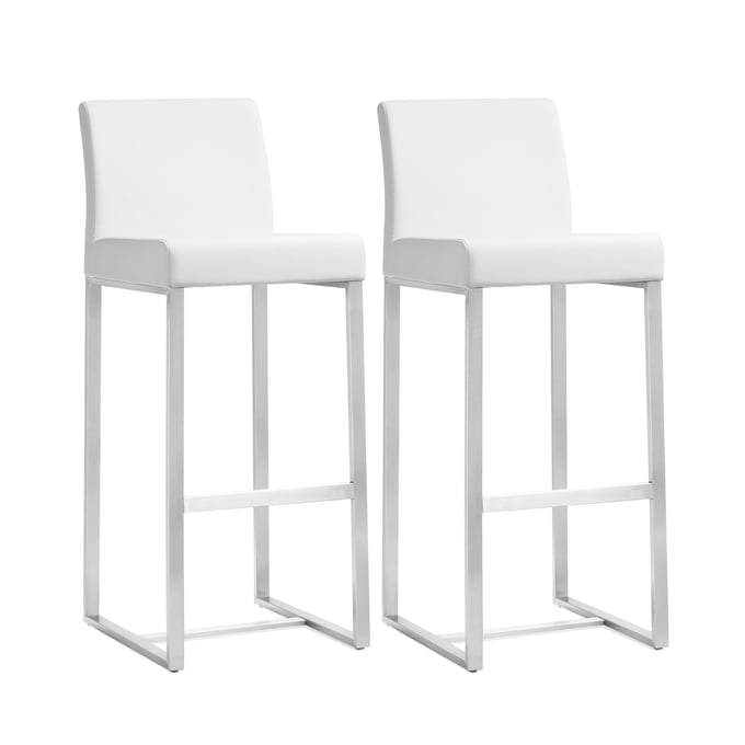 2 TOV Furniture Denmark White Barstools TOV-K3637