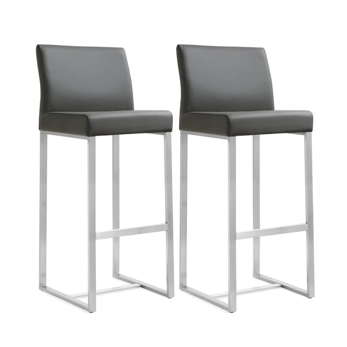 2 TOV Furniture Denmark Grey Barstools TOV-K3638