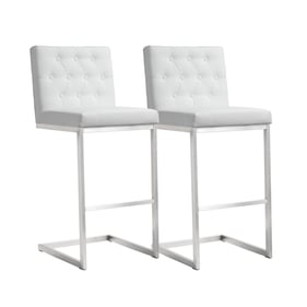 2 TOV Furniture Helsinki White Barstools