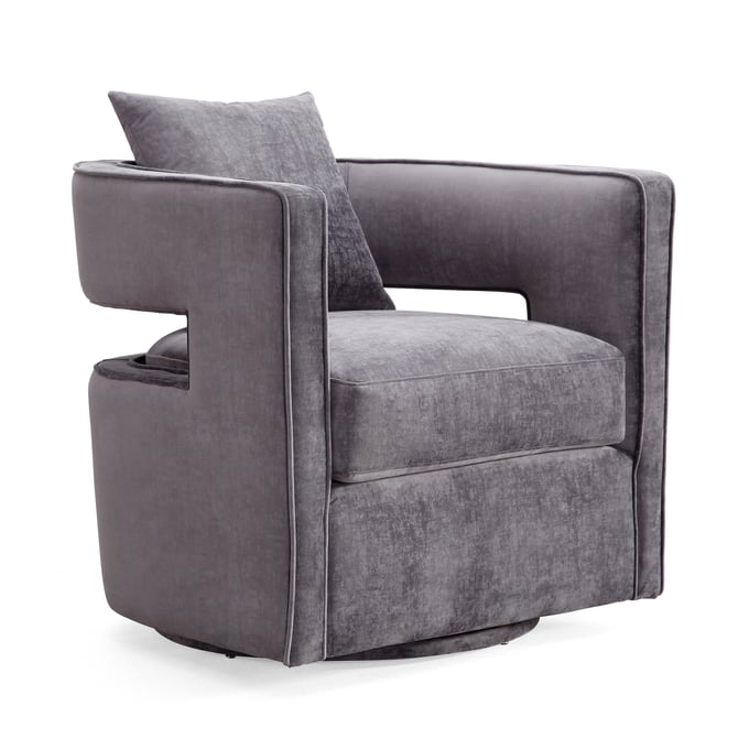 TOV Furniture Kennedy Grey Swivel Chair TOV-L6125