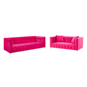 TOV Furniture Bea Pink 2pc Living Room Set