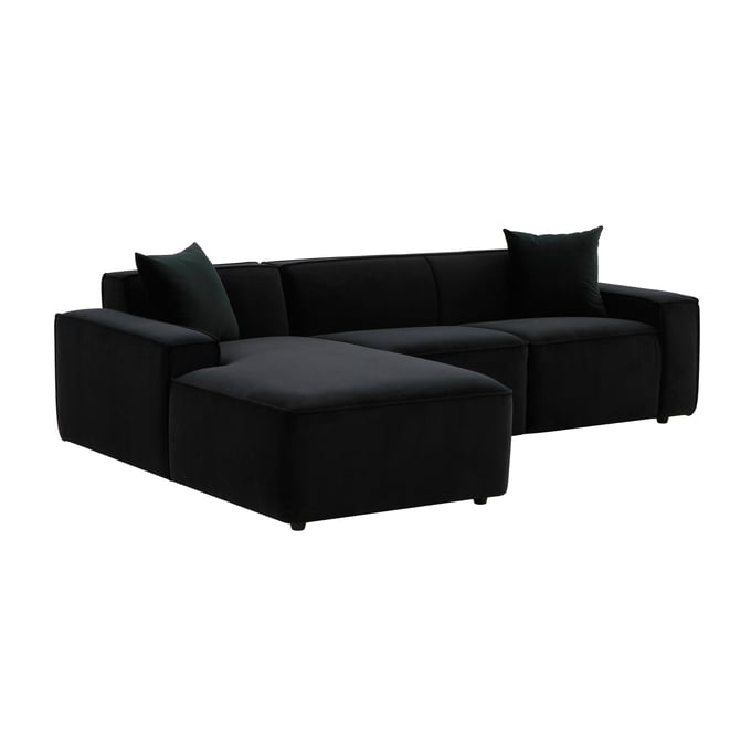 TOV Furniture Olafur Black Velvet LAF Sectional TOV-L68452-L68456