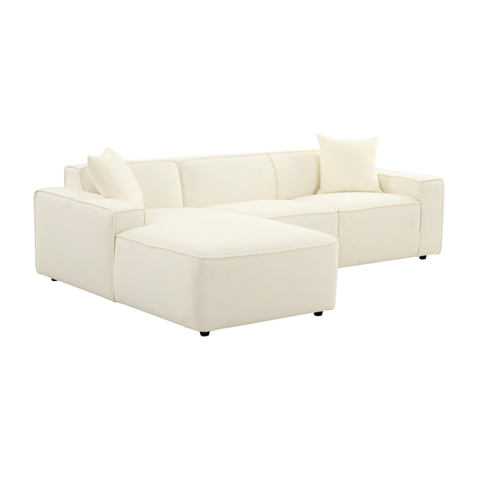 TOV Furniture Olafur Cream Linen LAF Sectional TOV-L68454-L68458