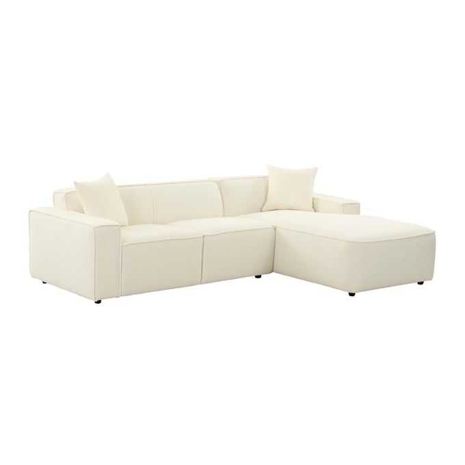 TOV Furniture Olafur Cream Linen RAF Sectional TOV-L68455-L68459