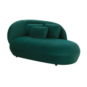 TOV Furniture Galet Green Velvet Chaise