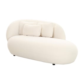 TOV Furniture Galet Cream Velvet Chaise