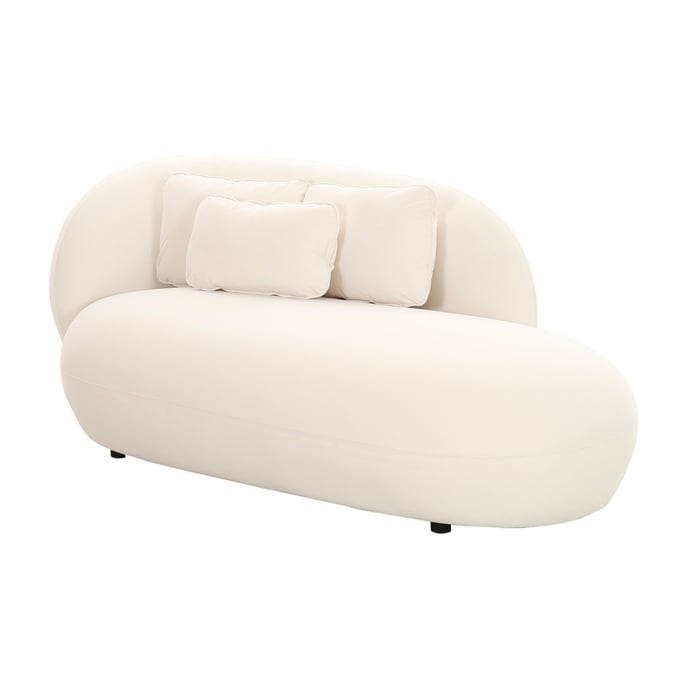 TOV Furniture Galet Cream Velvet Chaise TOV-L68547