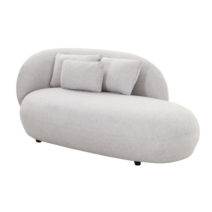 TOV Furniture Galet Grey Velvet Chaise TOV-L68548