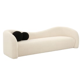 TOV Furniture Leonie Beige Faux Shearling Sofa