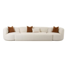 TOV Furniture Fickle Cream Boucle 3pc Modular Sofa