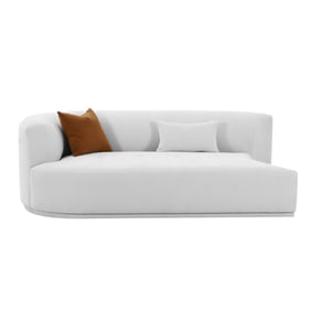 TOV Furniture Fickle Grey Velvet Modular LAF Loveseat