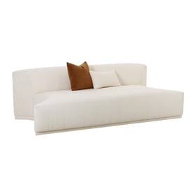 TOV Furniture Fickle Cream Boucle Modular Armless Loveseat