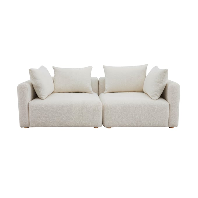 TOV Furniture Hangover Cream Boucle Loveseat TOV-L68787-LO