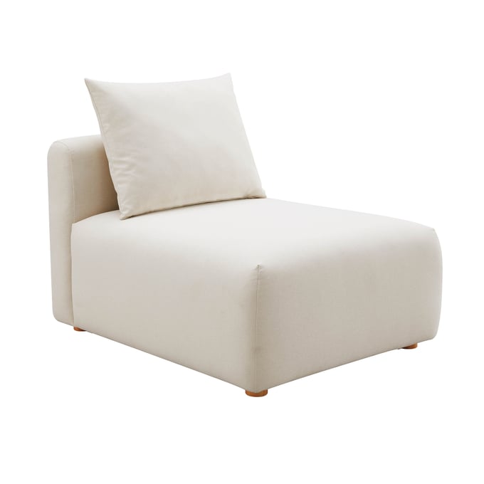 TOV Furniture Hangover Cream Linen Modular Armless Chair TOV-L68788-AC