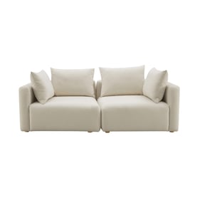 TOV Furniture Hangover Cream Linen Loveseat