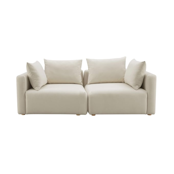 TOV Furniture Hangover Cream Linen Loveseat TOV-L68788-LO