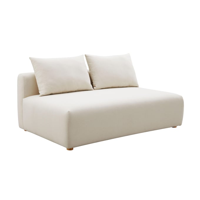 TOV Furniture Hangover Cream Linen Modular Loveseat TOV-L68788-LS