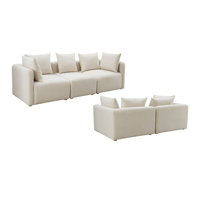 TOV Furniture Hangover Cream Linen 2pc Living Room Set TOV-L68788-SO-LR-S2