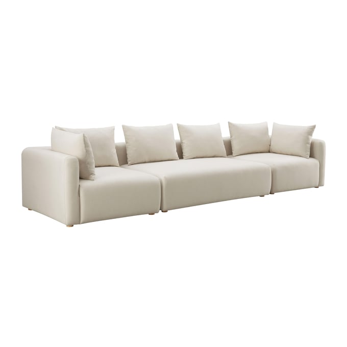 TOV Furniture Hangover Cream Linen 145 Inch Long Sofa TOV-L68788-SO1