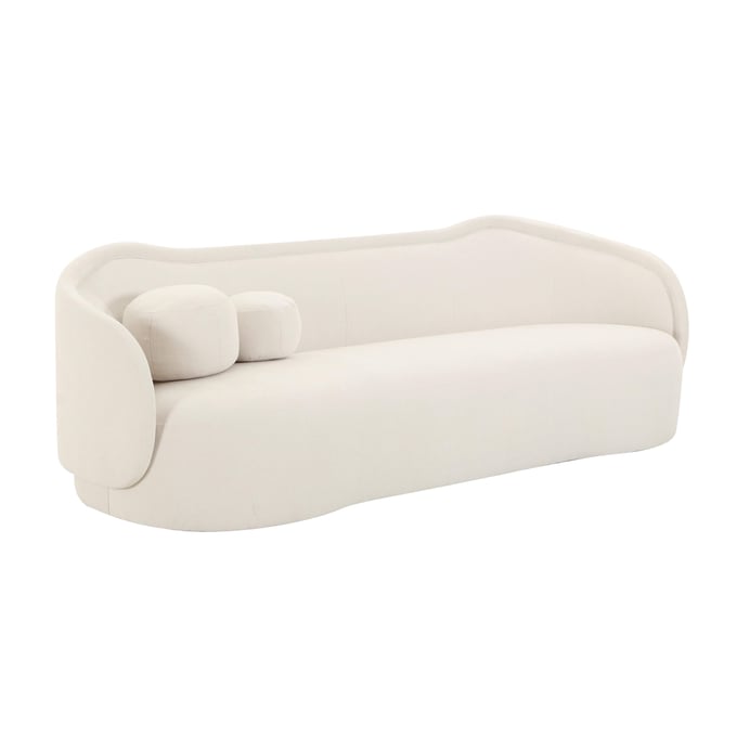 TOV Furniture Circe Cream Textured Velvet Sofa TOV-L68840