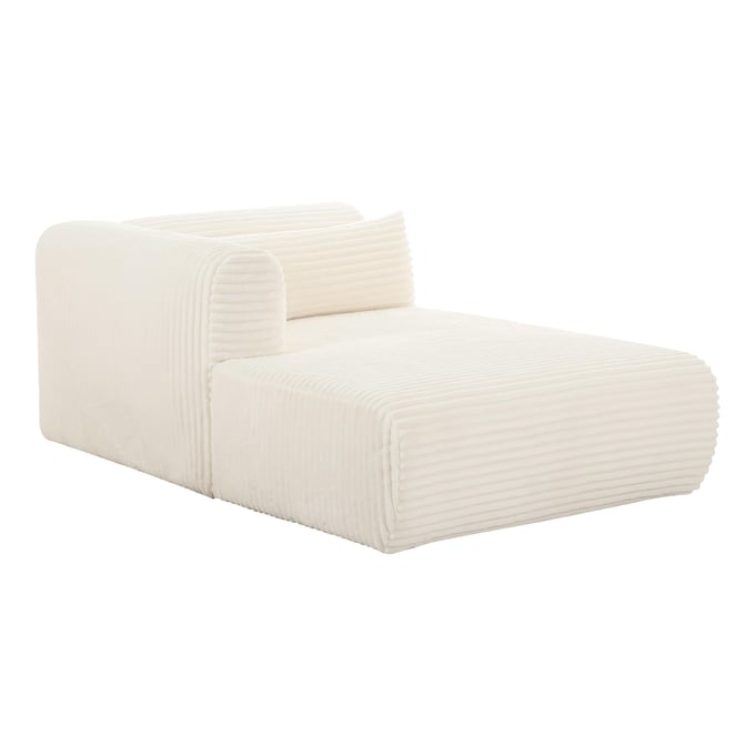 TOV Furniture Tarra Cream Corduroy Modular LAF Chaise TOV-L68879