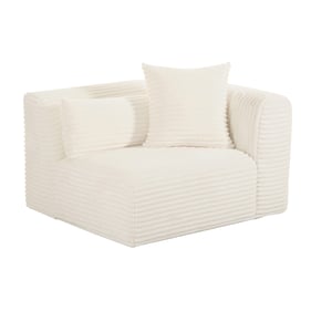 TOV Furniture Tarra Cream Corduroy Modular RAF Corner Chair