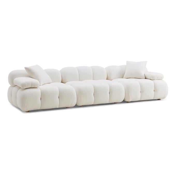 TOV Furniture Calliope Cream Vegan Shearling Modular Sofa TOV-L68924