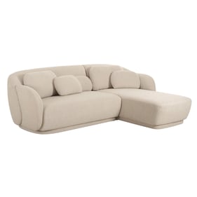 TOV Furniture Misty Cream Boucle RAF Sectional