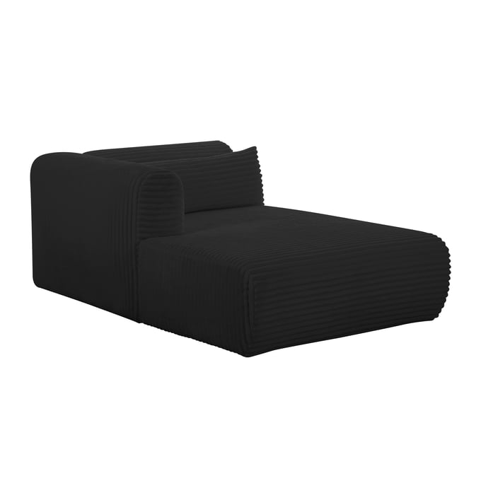 TOV Furniture Tarra Black Corduroy Modular Laf Chaise TOV-L69007