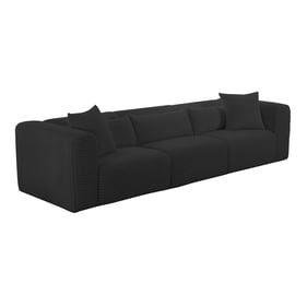 TOV Furniture Tarra Black Corduroy Modular Sofa