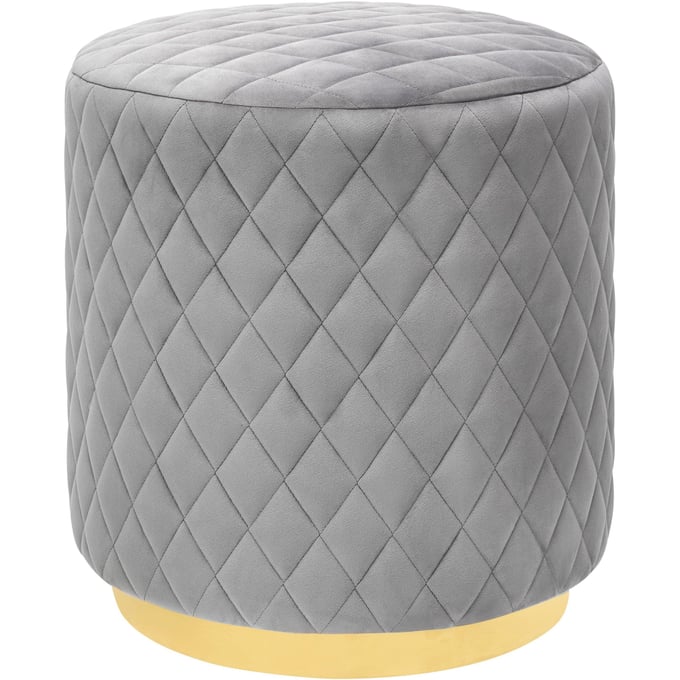 TOV Furniture Abir Grey Ottoman TOV-O135