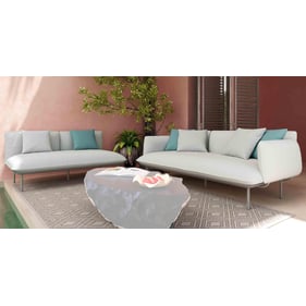 TOV Furniture Katti Light Grey 2pc Outdoor Seating Set