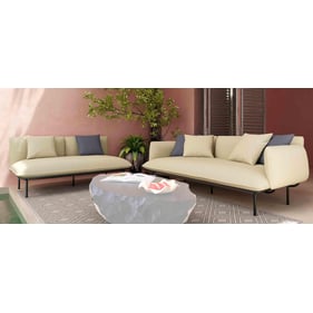 TOV Furniture Katti Beige 2pc Outdoor Seating Set