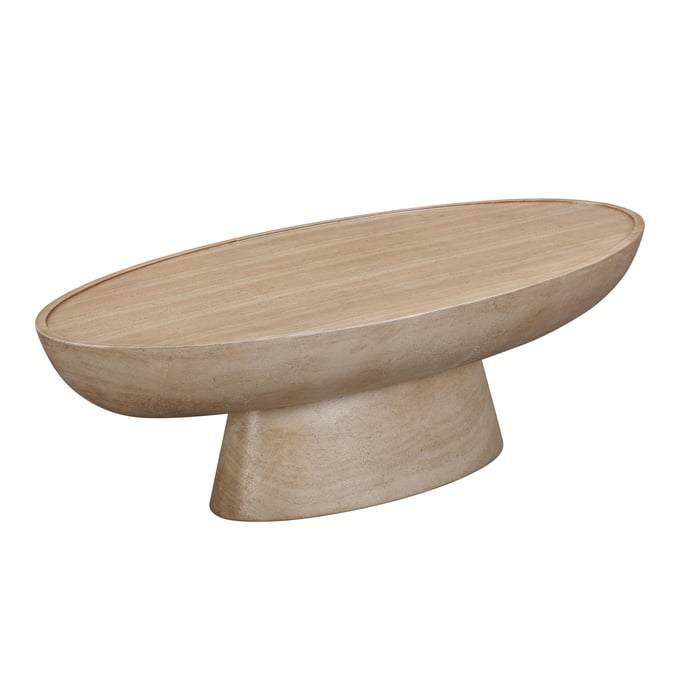 TOV Furniture Eclipse Travertine Outdoor Coffee Table TOV-O54275