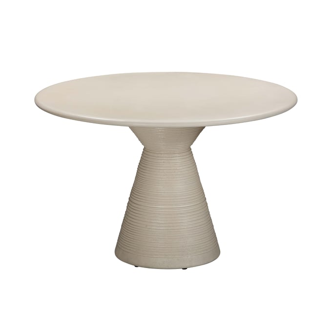 TOV Furniture Fern Beige Outdoor Round Dining Table TOV-O54277