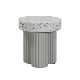 TOV Furniture Clover Terrazzo Indoor Outdoor Round Side Table