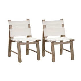 2 TOV Furniture Cassie Cream Outdoor Dining Chairs