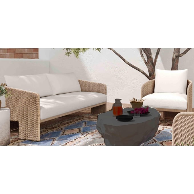 TOV Furniture Alexa Cream 2pc Outdoor Seating Set TOV-O688-OUTDOOR-LR-S1