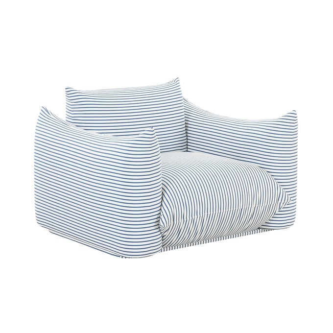 TOV Furniture Saint Tropez Blue Outdoor Armchair TOV-O68849